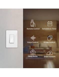 Interruptor de Luz Inteligente Kasa HS200 Blanco Wi-Fi 2.4GHz 2