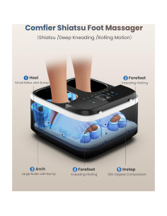 Masajeador de Pies COMFIER CF-5326 con Calor y Control Remoto 2