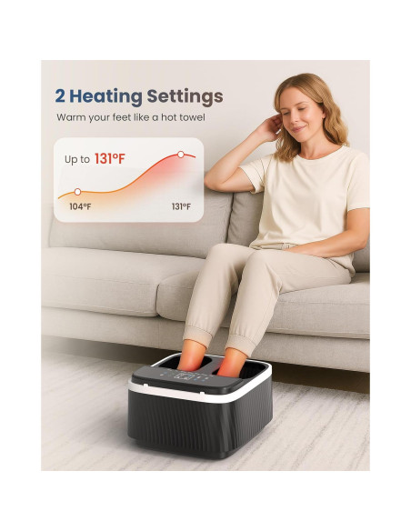 Masajeador de Pies COMFIER CF-5326 con Calor y Control Remoto