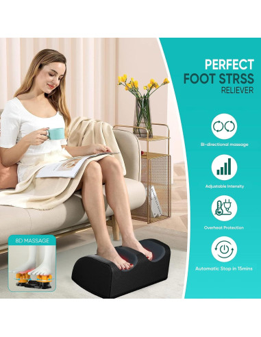 Masajeador de Pies Shiatsu XIAOTONG con Calor y Temporizador