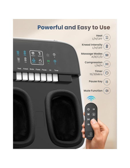 Masajeador de Pies COMFIER CF-5326 con Calor y Control Remoto