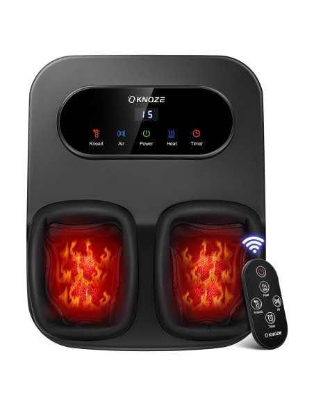 Masajeador de pies KNQZE KF9 con calor y control remoto