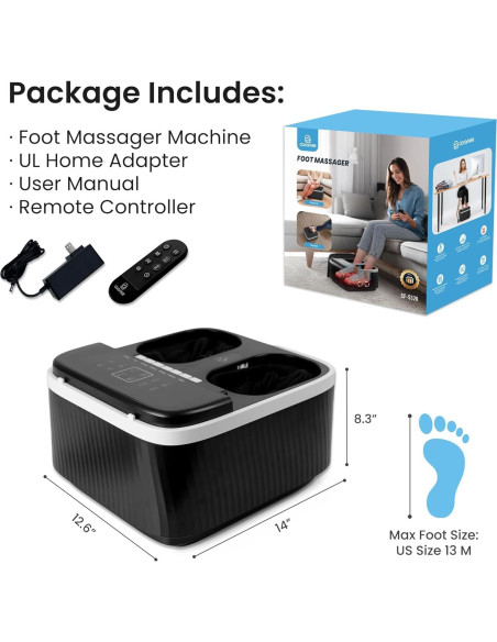 Masajeador de Pies COMFIER CF-5326 con Calor y Control Remoto