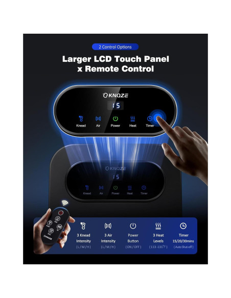 Masajeador de pies KNQZE KF9 con calor y control remoto