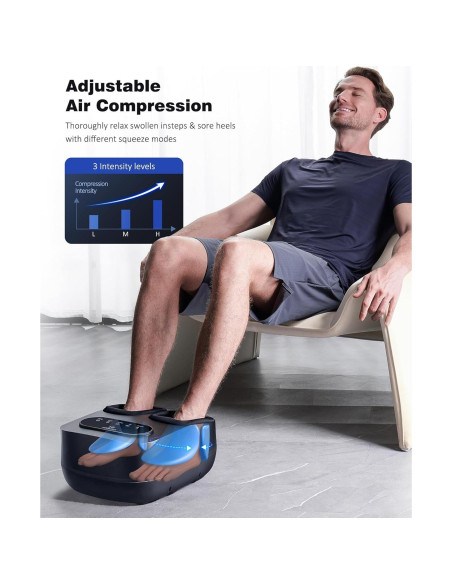 Masajeador de pies KNQZE KF9 con calor y control remoto