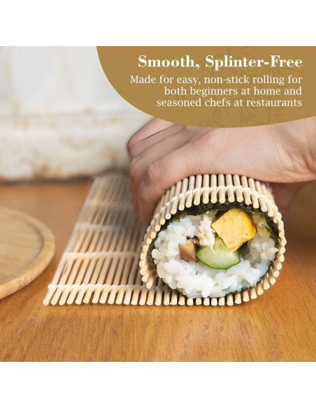 Estera de Sushi Fusión Select 24.1x24.1 cm de Bambú