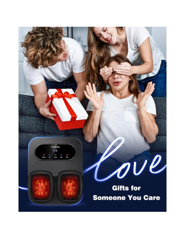 Masajeador de pies KNQZE KF9 con calor y control remoto