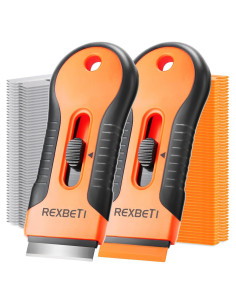 Raspadores REXBETI con 80 Cuchillas de Repuesto - 2 Pack