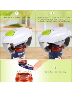 Abrebotellas eléctrico Besmon para manos débiles 0.40 kg 2