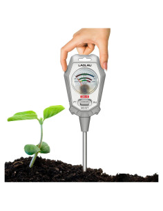 Kit de Prueba de Suelo 3-en-1 Gardenia, Medidor de pH y Humedad