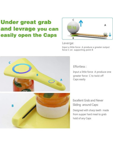 Abrebotellas Twist-Off Sukiise para Manos Débiles 17,5 cm