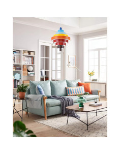 Lámpara Colgante LED Casa Pirámide 9 Anillos Ajustable 40.6cm 2