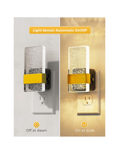 L LOHAS LED Luz Nocturna Enchufable 2 Paquete Regulable 100LM