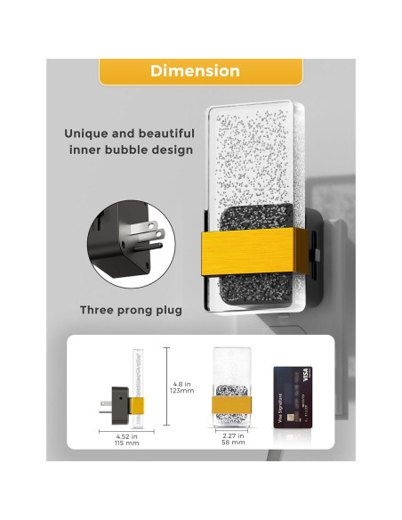 L LOHAS LED Luz Nocturna Enchufable 2 Paquete Regulable 100LM