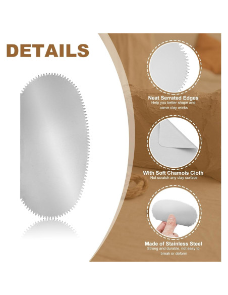 Kit de Herramientas de Cerámica YOKIVE 4 Piezas Acero Inoxidable