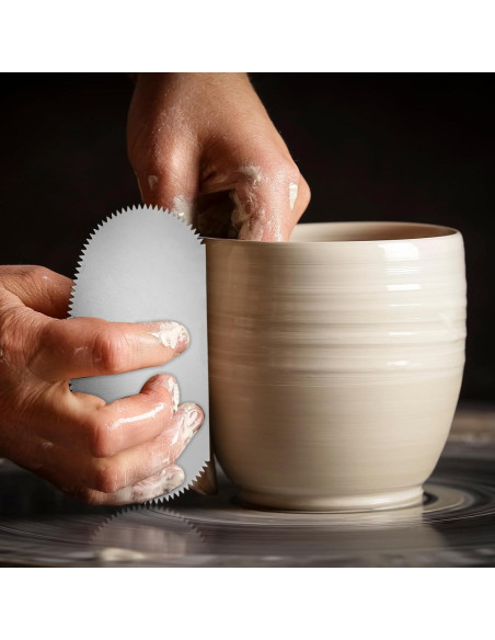 Kit de Herramientas de Cerámica YOKIVE 4 Piezas Acero Inoxidable