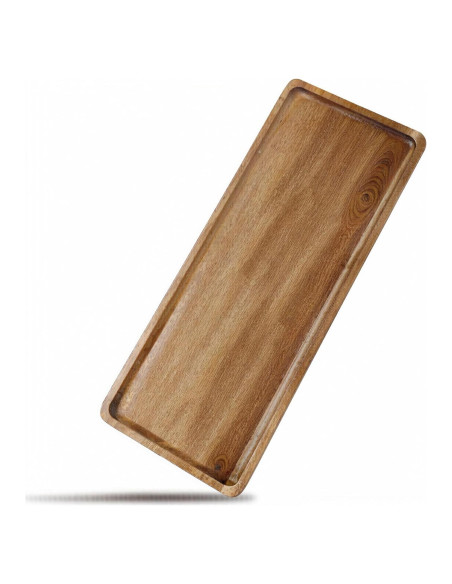 Bandeja de Servicio de Madera de Acacia Linwnil 36x14 cm