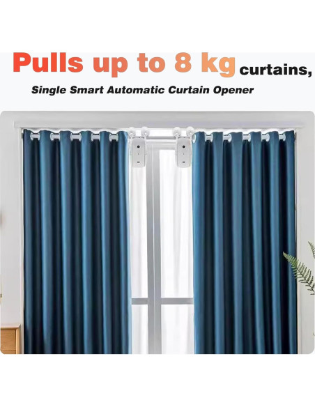 Apertura Automática Cortinas Inteligente OUGETHER - Control Remoto App, Voz, Sensor Luz