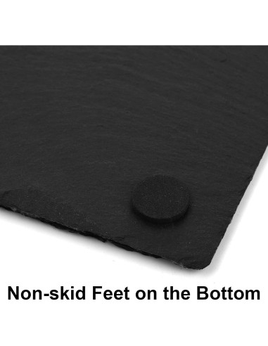 Hacaroa Tabla de Queso de Pizarra 6 Piezas 30x20 cm