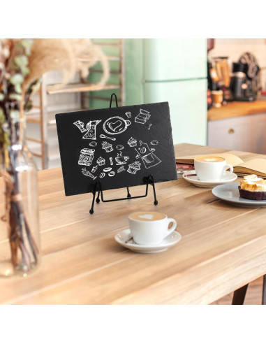 Hacaroa Tabla de Queso de Pizarra 6 Piezas 30x20 cm