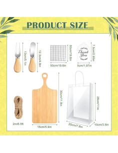 Conjunto de Tablas de Queso Bambú 6 Piezas Denylo Pro 2