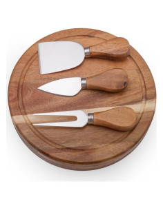 Tabla de Queso Redonda ILEAF de Madera de Acacia 19 cm