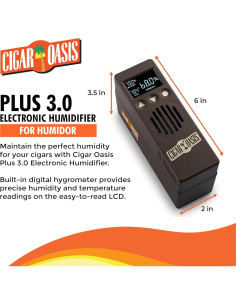 Humidificador Electrónico Cigar Oasis Plus 3.0 - 300-1000 Piezas 2