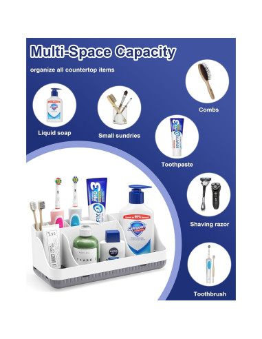 Soporte para cepillos de dientes Homtalker 7 compartimentos