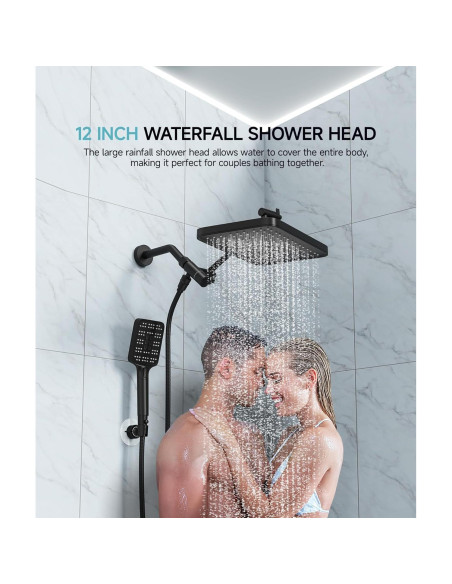 Cabezal de Ducha Alta Presión SR SUN RISE 30,48 cm Negro Cabezal de Ducha Alta Presión SR SUN RISE 30,48 cm Negro