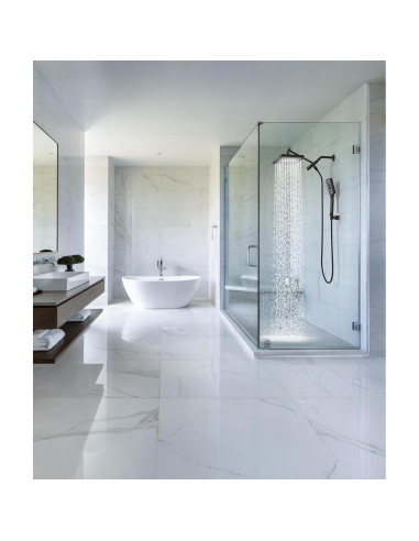 Cabezal de Ducha Alta Presión SR SUN RISE 30,48 cm Negro