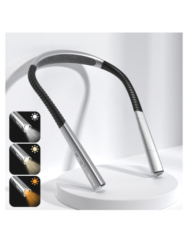 Luz de Lectura LED Vekkia para el Cuello Recargable 3 Colores