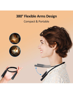 Luz LED de Cuello Recargable Fansitc KL02 3 Colores 80h 2