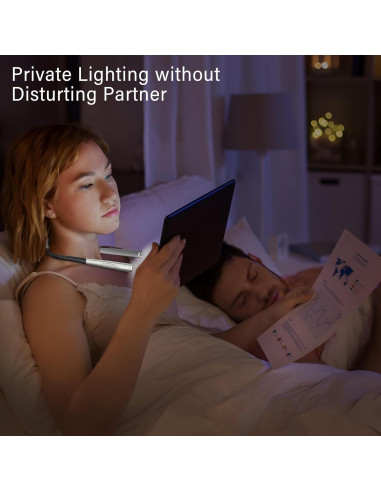 Luz de Lectura LED Vekkia para el Cuello Recargable 3 Colores