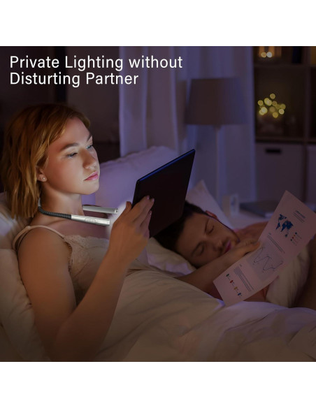 Luz de Lectura LED Vekkia para el Cuello Recargable 3 Colores