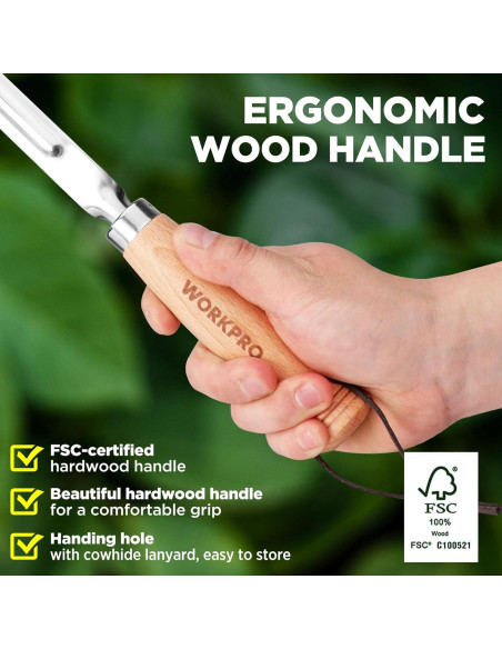 Juego de Herramientas de Jardinería WORKPRO 3 Piezas