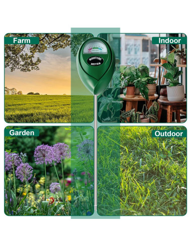 Medidor de Humedad SZHLUX 26 cm Verde para Jardinería