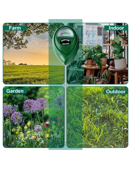 Medidor de Humedad SZHLUX 26 cm Verde para Jardinería