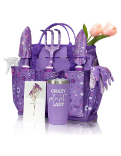 Juego de Herramientas de Jardín LZPTYYSN con Bolsa Púrpura