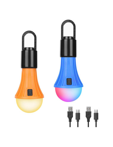 Linterna LED Recargable Lepro 7 Modos para Camping 14cm