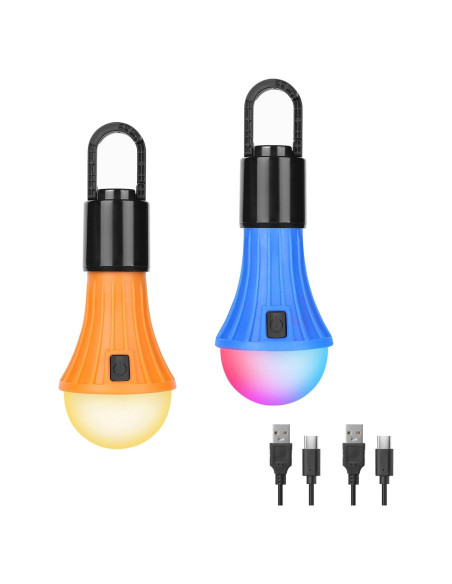 Linterna LED Recargable Lepro 7 Modos para Camping 14cm