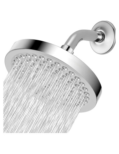 Cabezal de Ducha de Lluvia Nuodan 6" Cromo Alta Presión