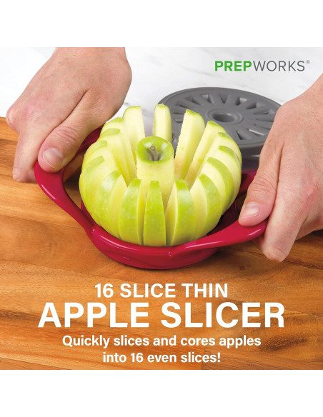 Cortador de Manzana Delgado Progressive 16 Rebanadas Rojo