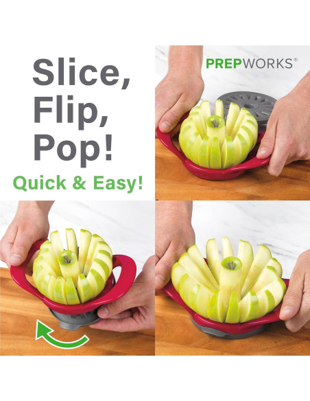 Cortador de Manzana Delgado Progressive 16 Rebanadas Rojo