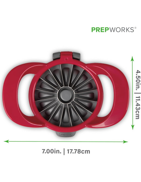 Cortador de Manzana Delgado Progressive 16 Rebanadas Rojo