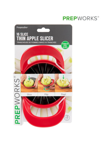 Cortador de Manzana Delgado Progressive 16 Rebanadas Rojo