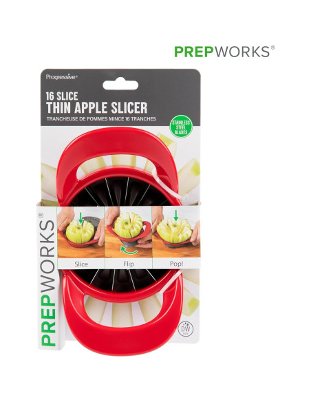 Cortador de Manzana Delgado Progressive 16 Rebanadas Rojo