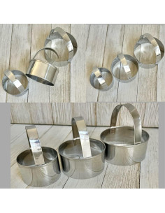 Cortador de Galletas Redondo Maykito - Set de 3 Piezas Acero Inoxidable 2