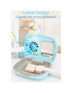 Estuche de viaje para cepillos de dientes Genérico YSH azul 2
