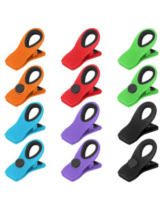 Clips Magnéticos VNDUEEY 12 Piezas Multicolor para Comida