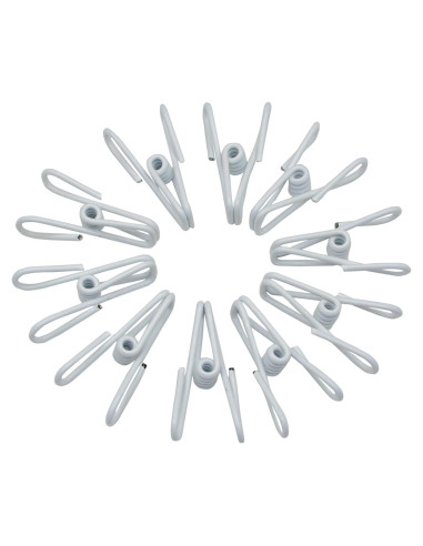 30 Clips de Metal Yansanido 5,08 cm Blancos Resistentes